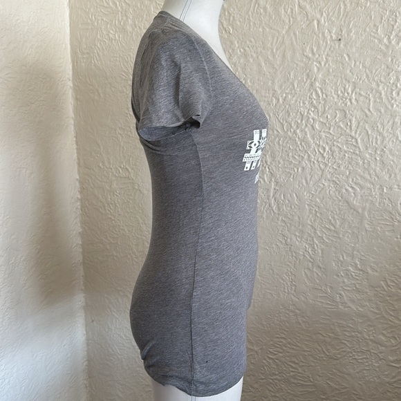 Victoria’s Secret Pink Elfie Fair Isle Christmas T-Shirt Gray White - Picture 5 of 7